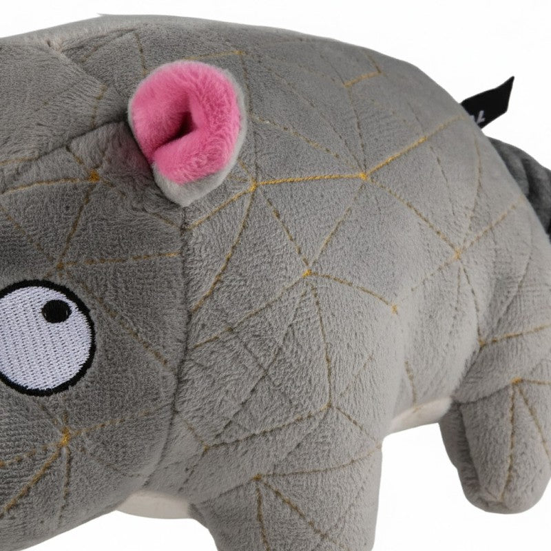 Peluche rinoceronte acolchado resistente | Juguete para perros