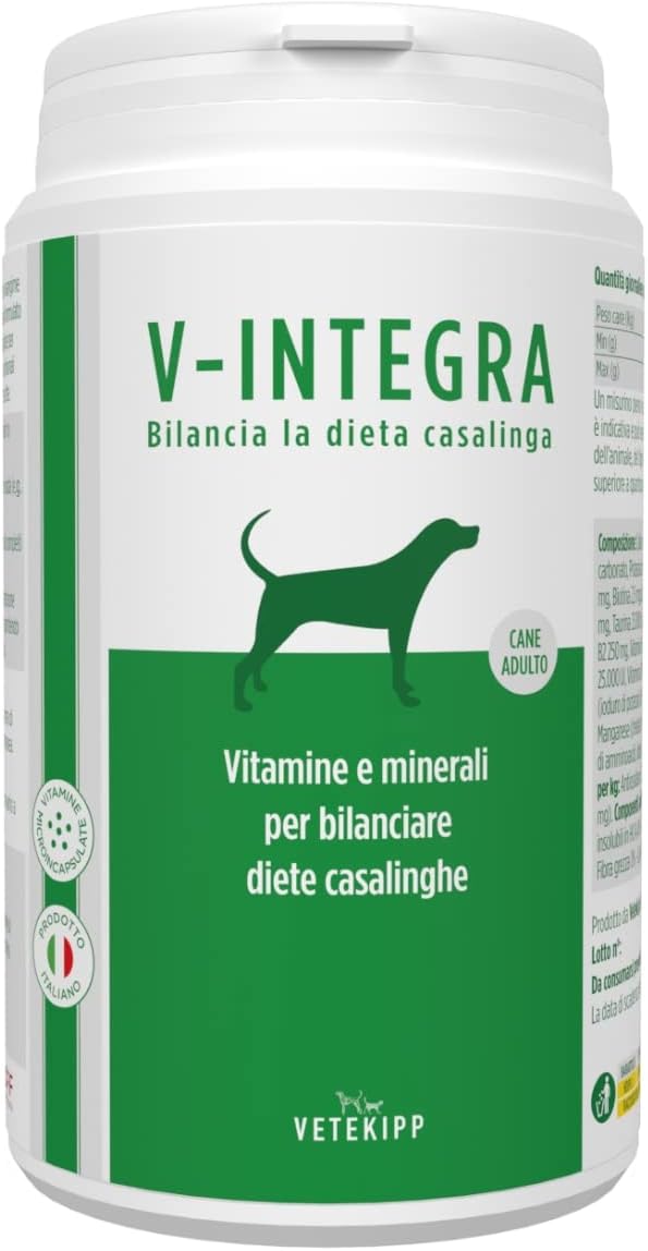V-Integra Perro Adulto 200g, Suplemento Completo Rico en Vitaminas y Minerales para Equilibrar Dieta Casera y Barf