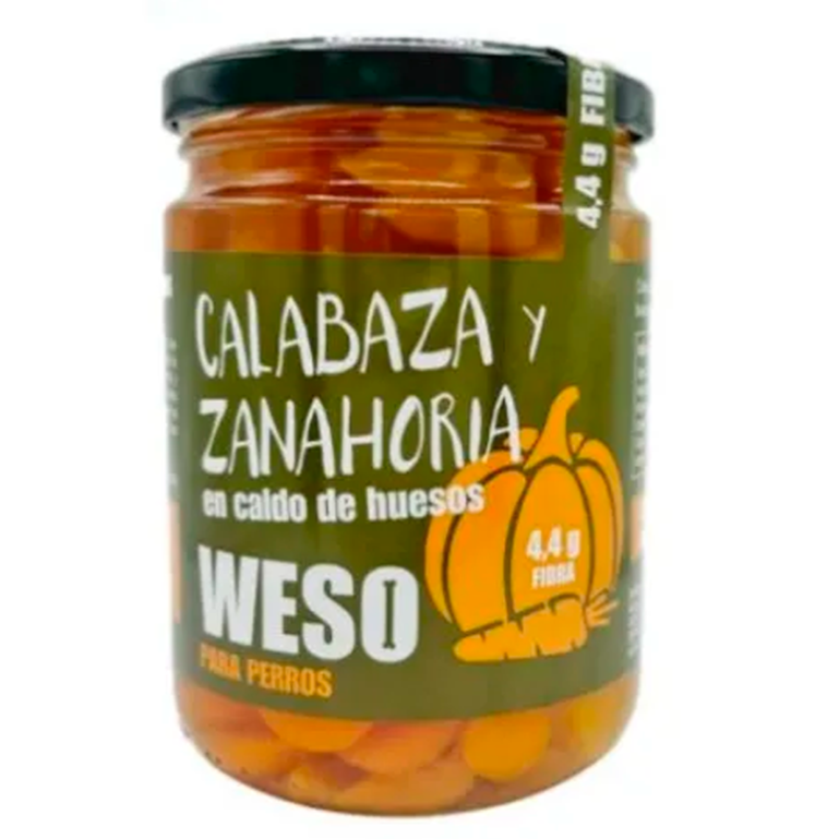 Calabaza y zanahoria en caldo de huesos - 400ml - WESO