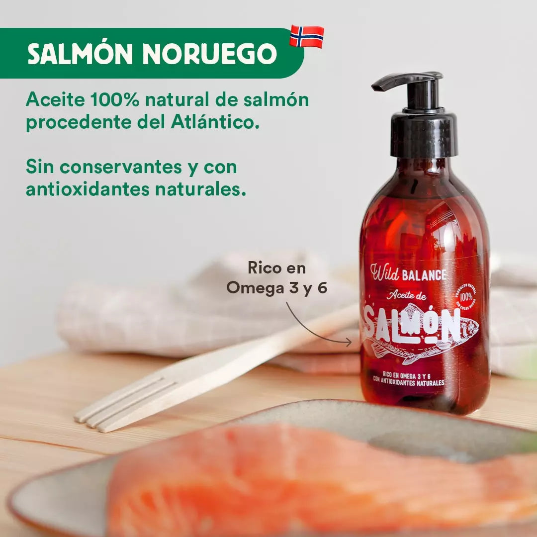 Aceite natural de salmón noruego - Wild Balance – Guauful