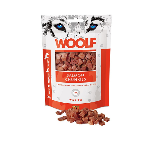 Dados de Salmón Woolf - Snacks Para Perros y Gatos