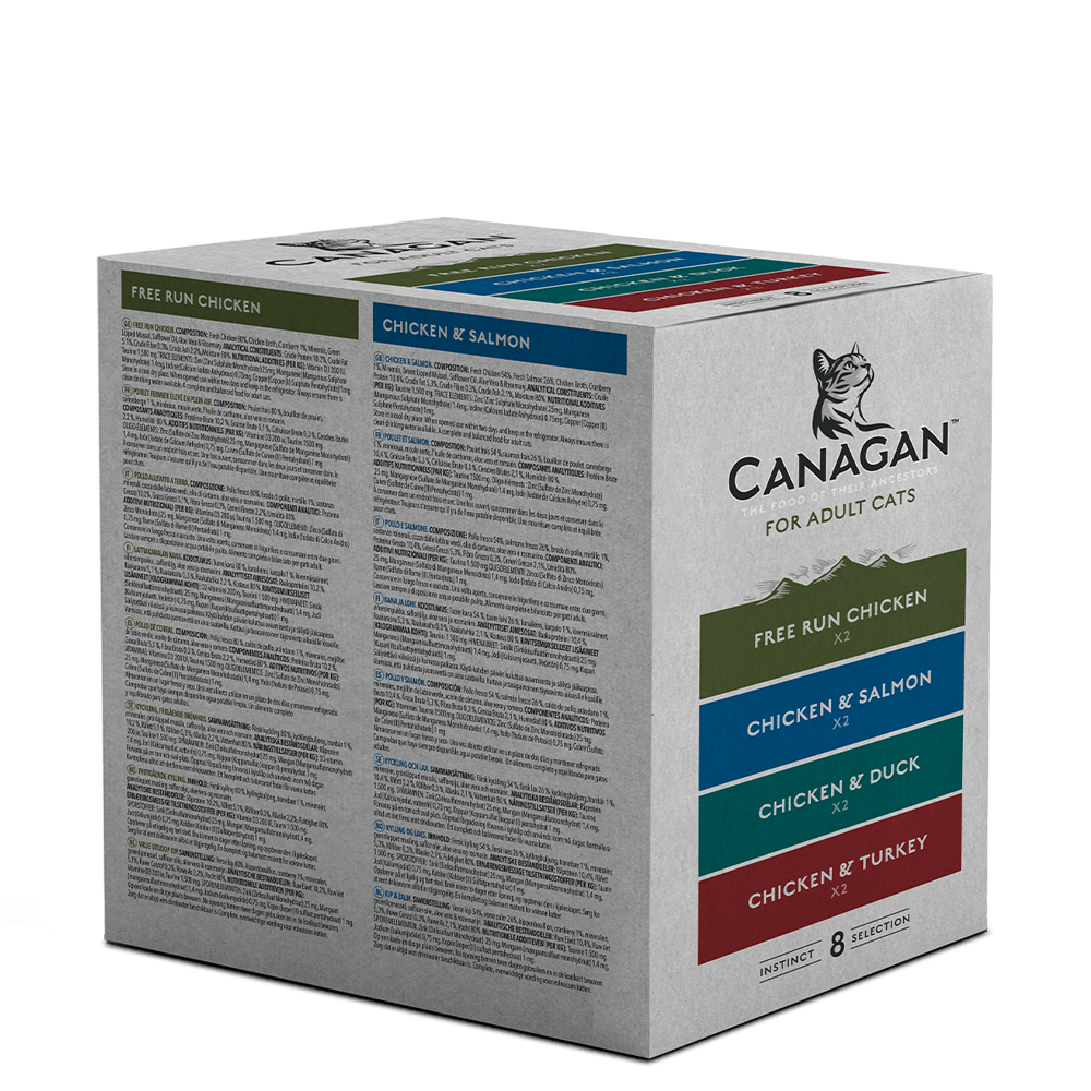 Canagan Patés Multi-pack para gatos adultos 8x85g