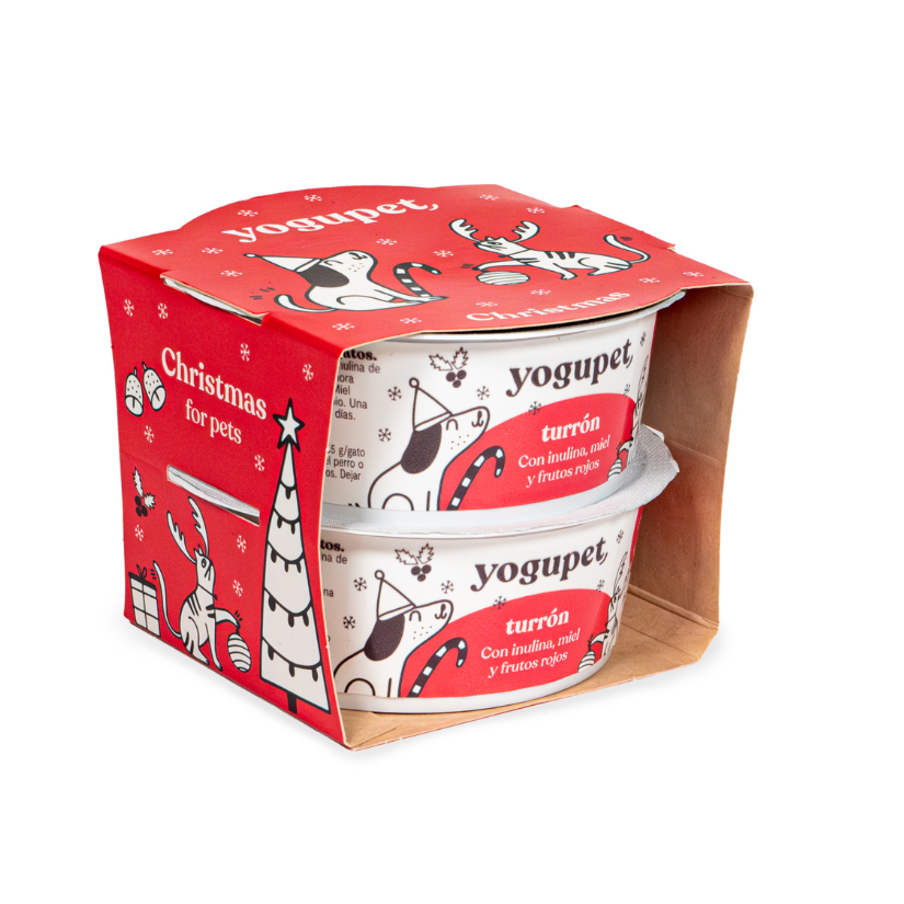 Yogupet edición especial turrón Navidad 🎅🏻🎄- Yogur para perros y gatos con inulina y miel