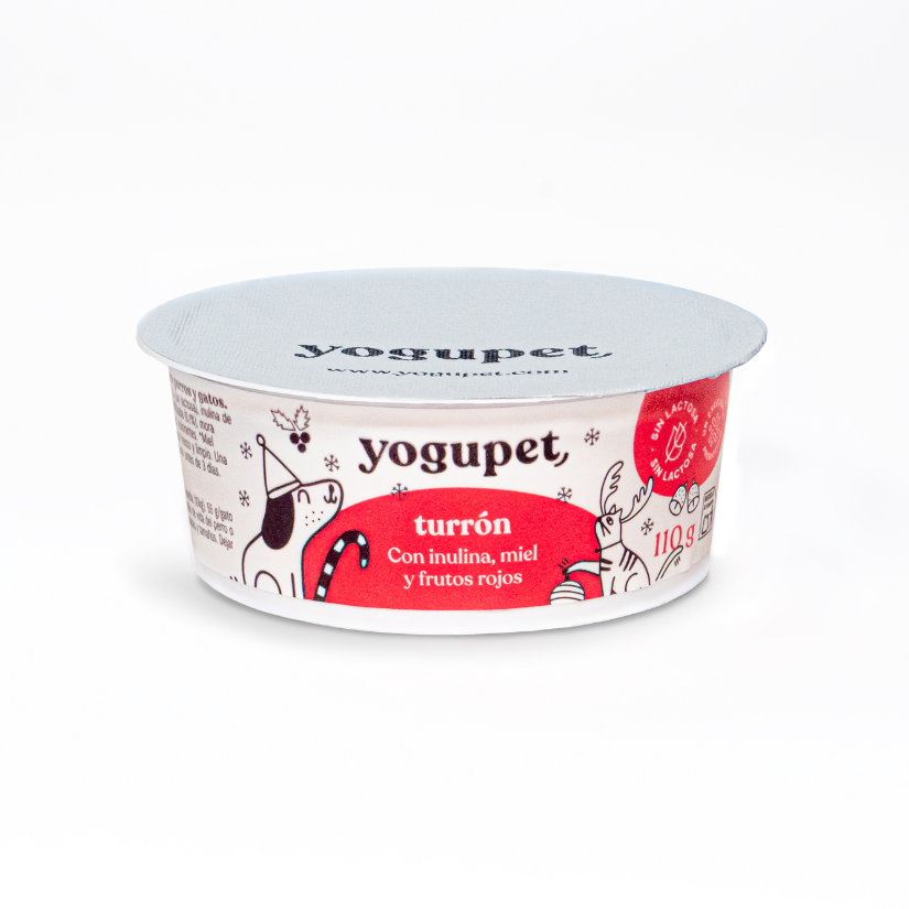 Yogupet edición especial turrón Navidad 🎅🏻🎄- Yogur para perros y gatos con inulina y miel